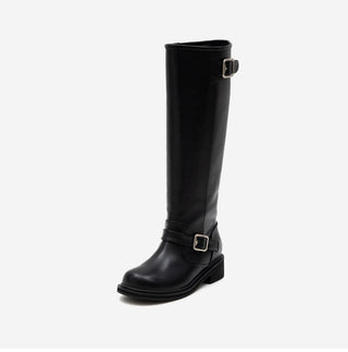 Roughly Rider Leather Long Boots 4cm