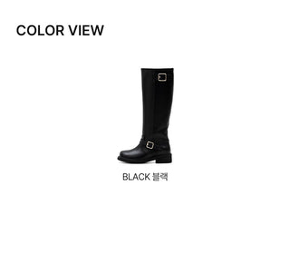 Roughly Rider Leather Long Boots 4cm