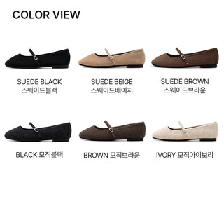 Molly Mary Jane Fur-Lined Flat Shoes 1cm