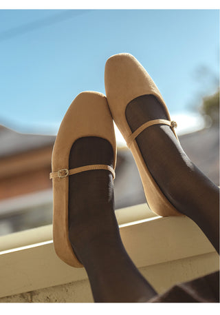 Molly Mary Jane Fur-Lined Flat Shoes 1cm