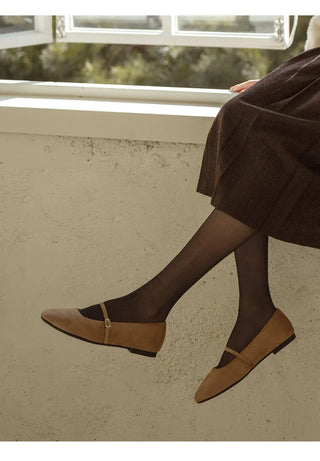 Molly Mary Jane Fur-Lined Flat Shoes 1cm