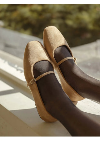 Molly Mary Jane Fur-Lined Flat Shoes 1cm