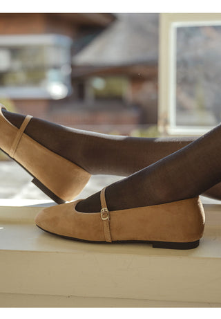 Molly Mary Jane Fur-Lined Flat Shoes 1cm