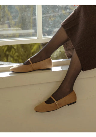 Molly Mary Jane Fur-Lined Flat Shoes 1cm