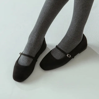 Molly Mary Jane Fur-Lined Flat Shoes 1cm