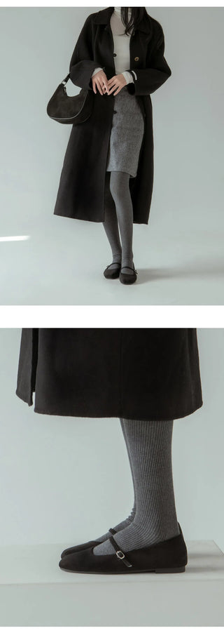Molly Mary Jane Fur-Lined Flat Shoes 1cm