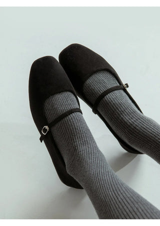 Molly Mary Jane Fur-Lined Flat Shoes 1cm