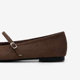 Molly Mary Jane Fur-Lined Flat Shoes 1cm