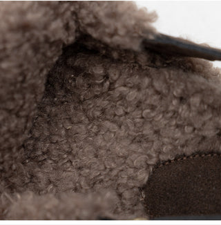 Covent Suede Fur-Lined Flats 4cm Slingback