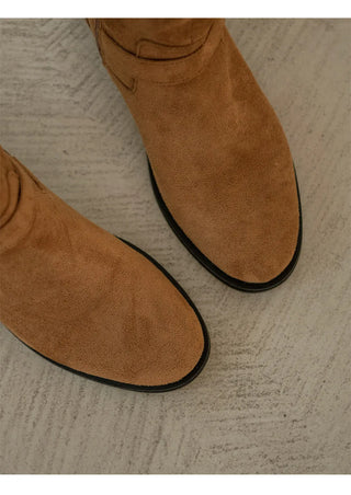 Berta Shearing Suede Long Boots 4cm