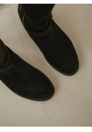 Berta Shearing Suede Long Boots 4cm