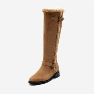 Berta Shearing Suede Long Boots 4cm
