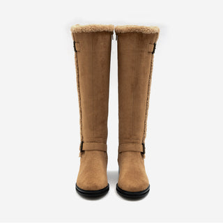 Berta Shearing Suede Long Boots 4cm