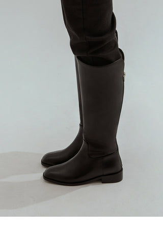 Sophie Square Basic Long Boots 3cm
