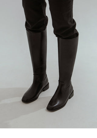 Sophie Square Basic Long Boots 3cm