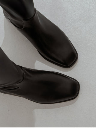 Sophie Square Basic Long Boots 3cm