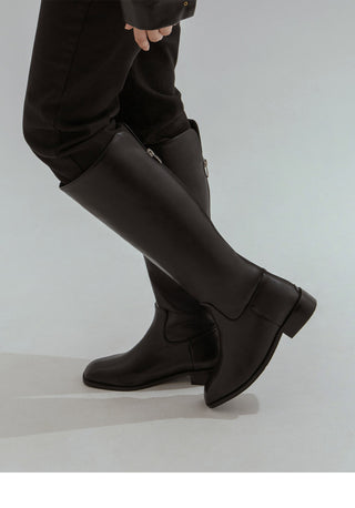 Sophie Square Basic Long Boots 3cm