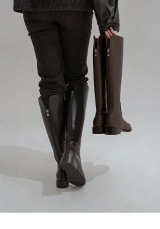 Sophie Square Basic Long Boots 3cm