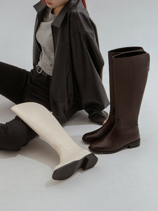 Sophie Square Basic Long Boots 3cm