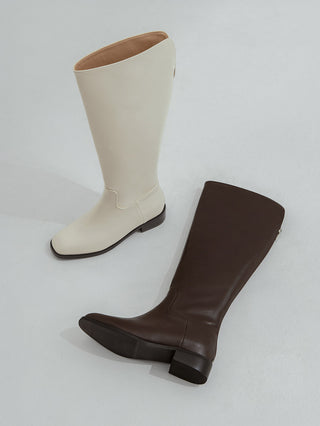 Sophie Square Basic Long Boots 3cm
