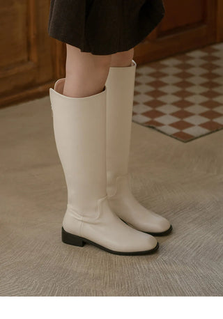 Sophie Square Basic Long Boots 3cm