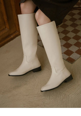 Sophie Square Basic Long Boots 3cm