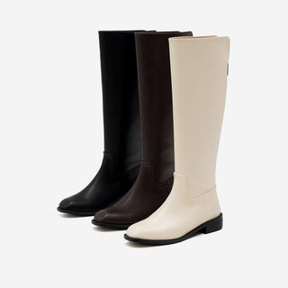 Sophie Square Basic Long Boots 3cm