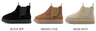 TL Platform Chelsea Fur Short Boots 3cm