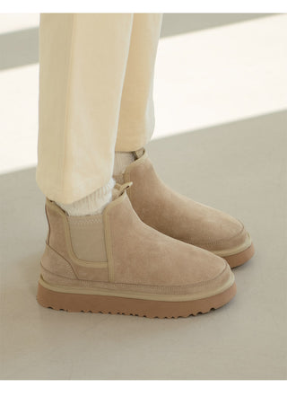 TL Platform Chelsea Fur Short Boots 3cm