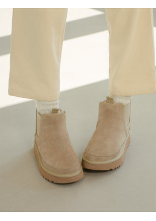 TL Platform Chelsea Fur Short Boots 3cm