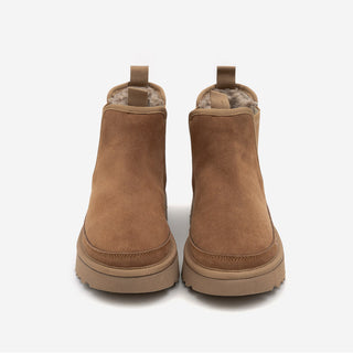 TL Platform Chelsea Fur Short Boots 3cm