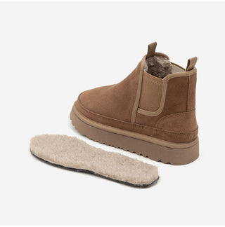 TL Platform Chelsea Fur Short Boots 3cm