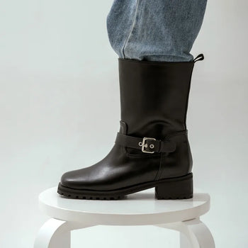 Juild Square Basic Track Sole Rider Boots 5cm