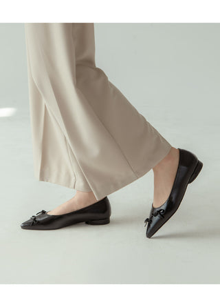 Clover Ribbon Stiletto Flat Shoes 2cm
