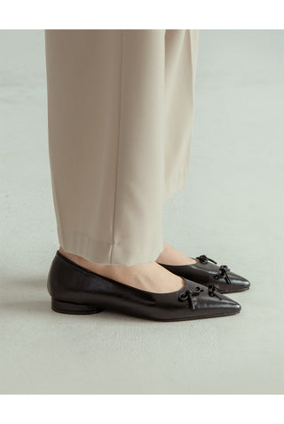 Clover Ribbon Stiletto Flat Shoes 2cm