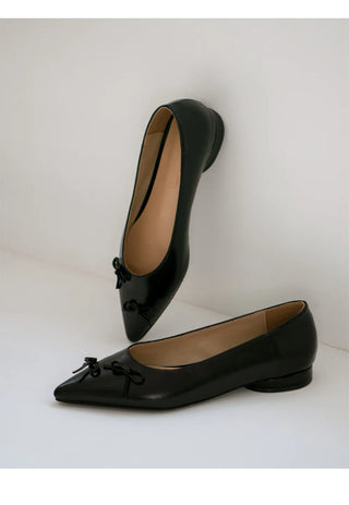 Clover Ribbon Stiletto Flat Shoes 2cm