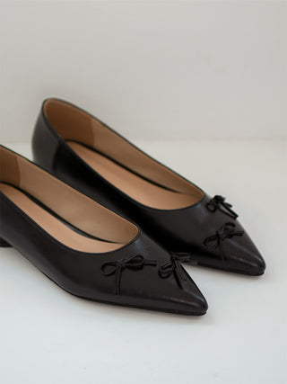 Clover Ribbon Stiletto Flat Shoes 2cm