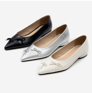 Clover Ribbon Stiletto Flat Shoes 2cm