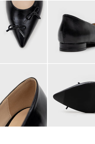 Clover Ribbon Stiletto Flat Shoes 2cm