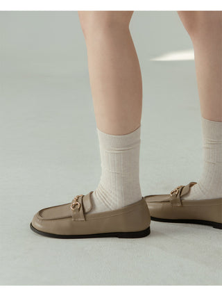 Grande Wide Chain Loafers 1cm