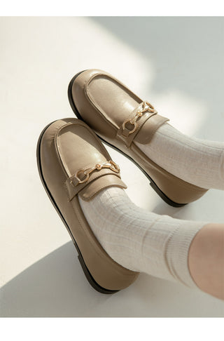 Grande Wide Chain Loafers 1cm