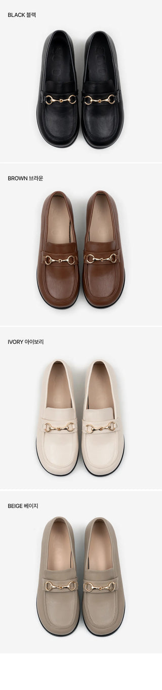 Grande Wide Chain Loafers 1cm