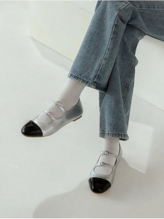 Commute Double Mary Jane Flat Shoes 1cm