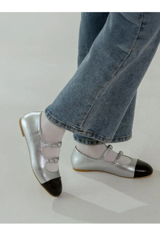 Commute Double Mary Jane Flat Shoes 1cm