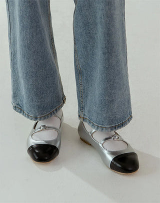 Commute Double Mary Jane Flat Shoes 1cm