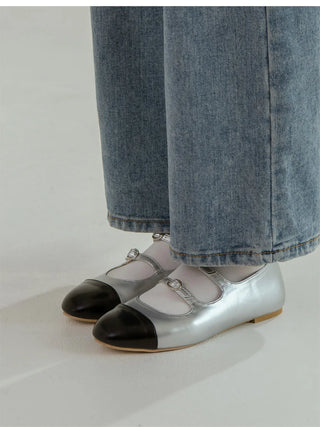 Commute Double Mary Jane Flat Shoes 1cm