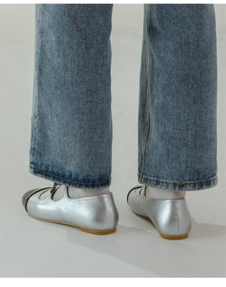 Commute Double Mary Jane Flat Shoes 1cm