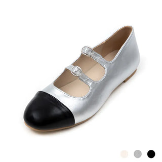Commute Double Mary Jane Flat Shoes 1cm