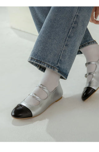Commute Double Mary Jane Flat Shoes 1cm