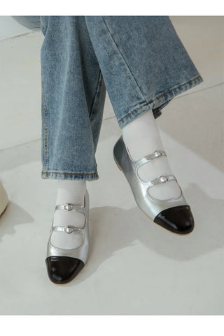 Commute Double Mary Jane Flat Shoes 1cm